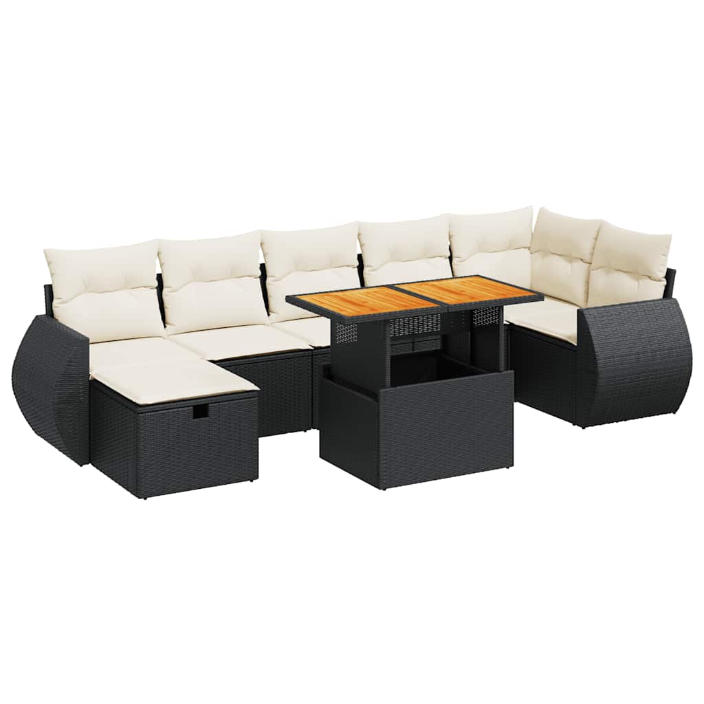 Garden Sofa Set Black, Brown, Cream White