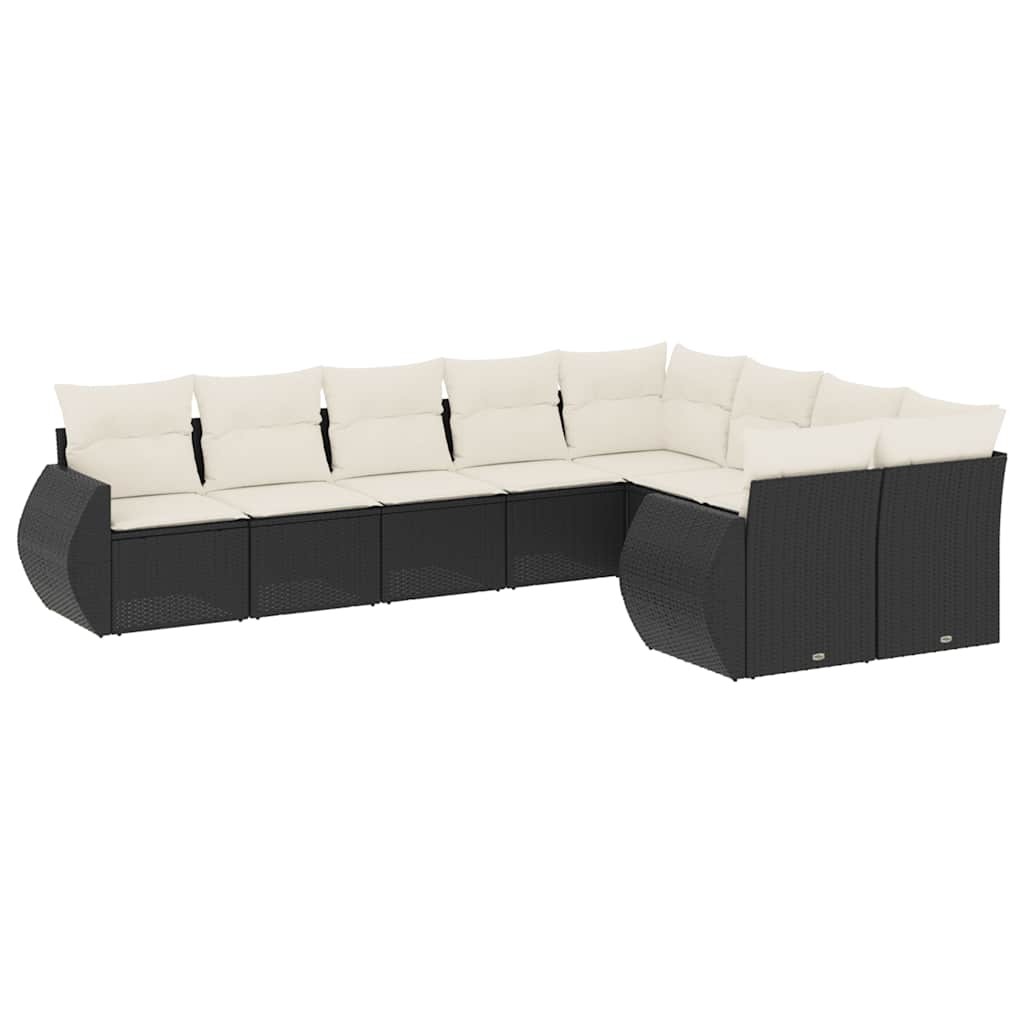 Garden Sofa Set Black, Cream White