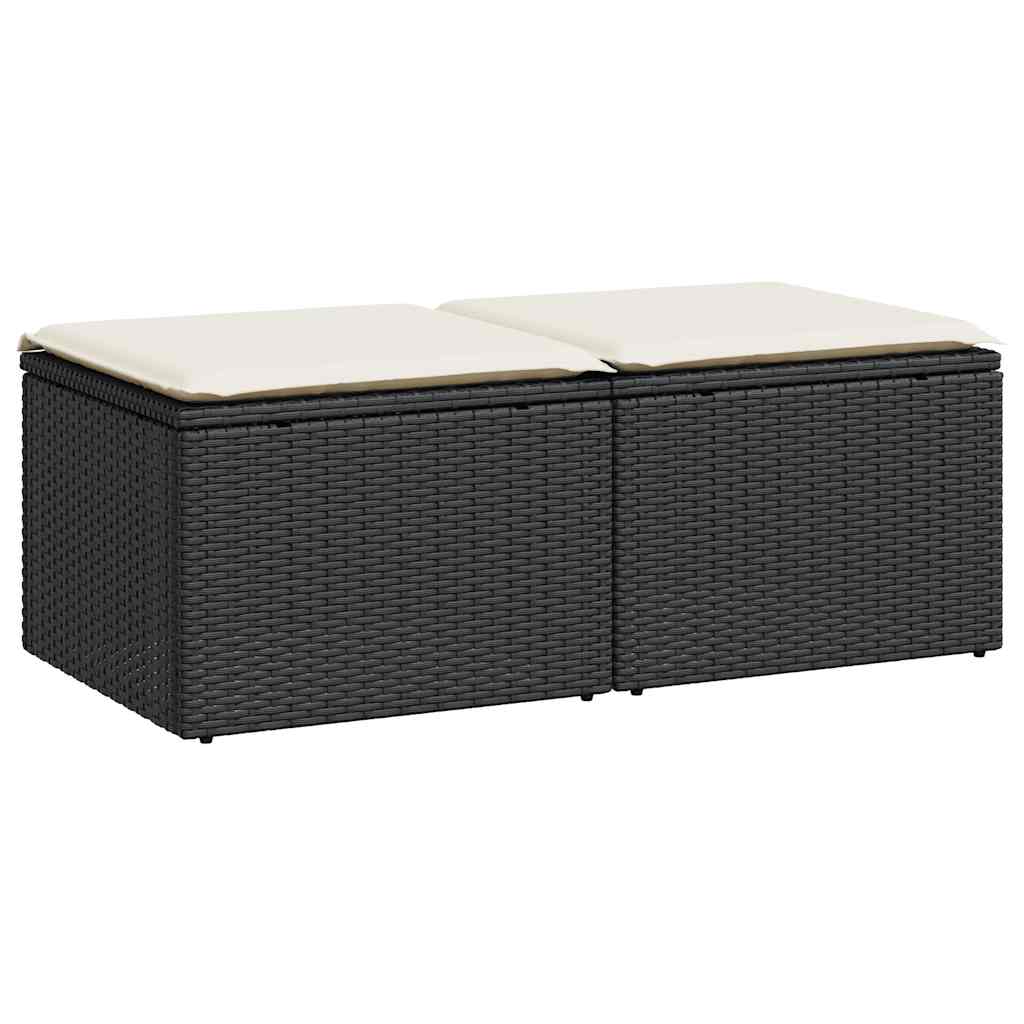 Garden Sofa Set Black, Cream White