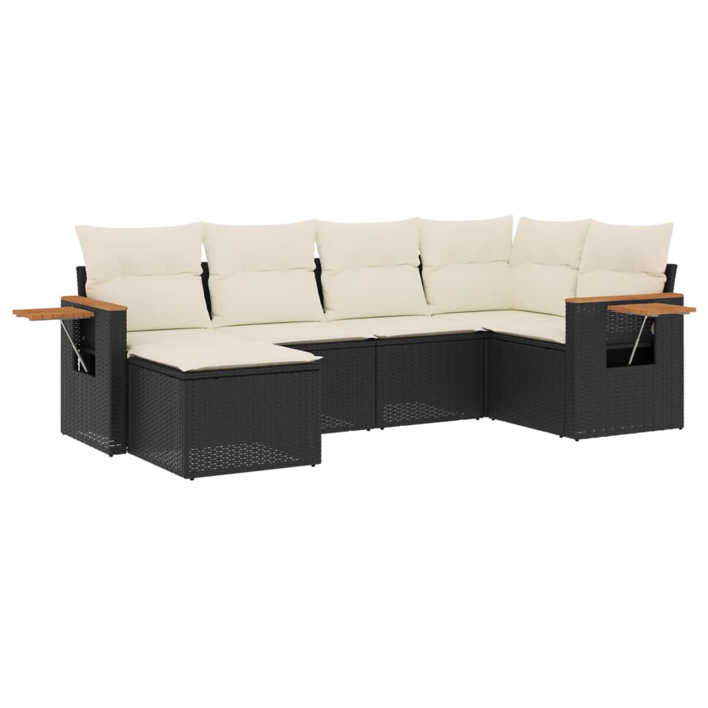 Garden Sofa Set Black, Cream white