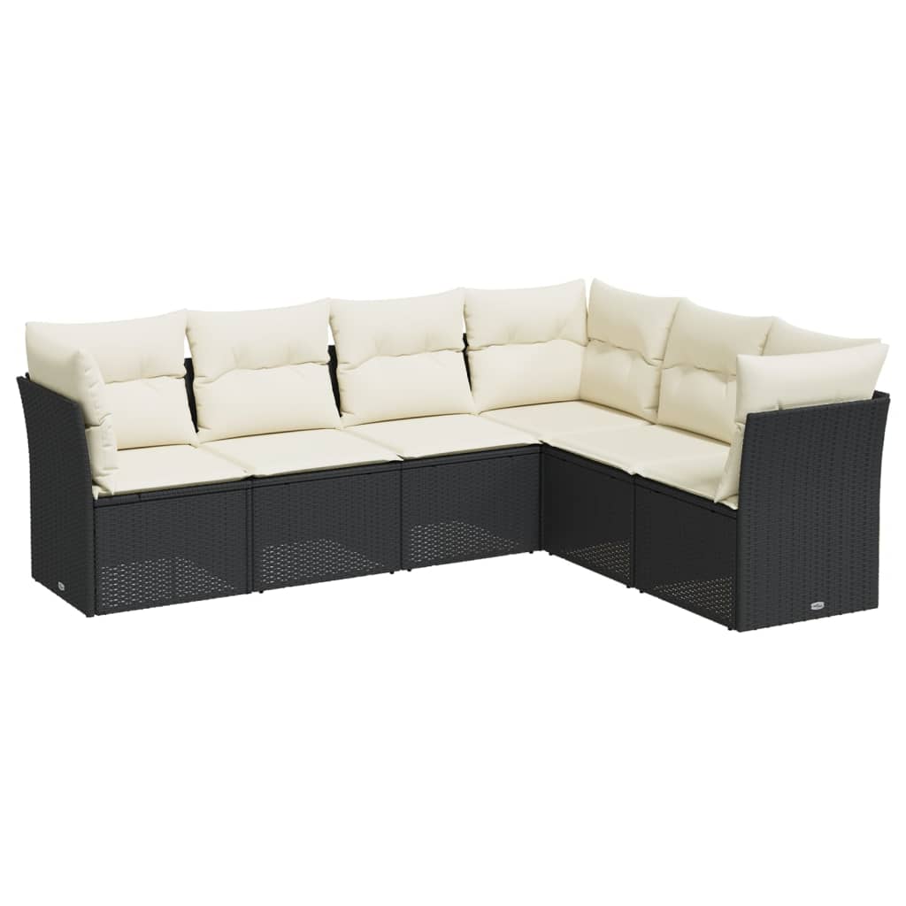 Garden Sofa Set Black, Cream White