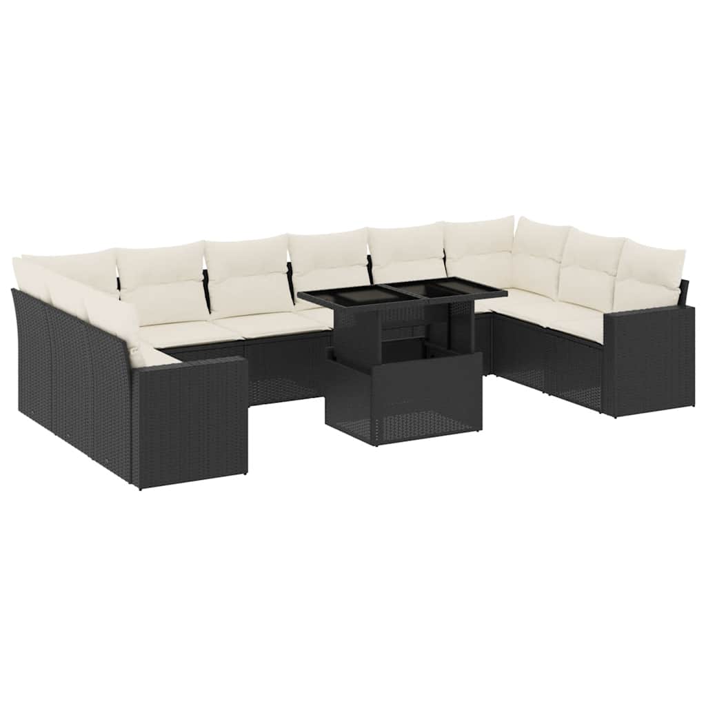 Garden Sofa Set Black, Cream White
