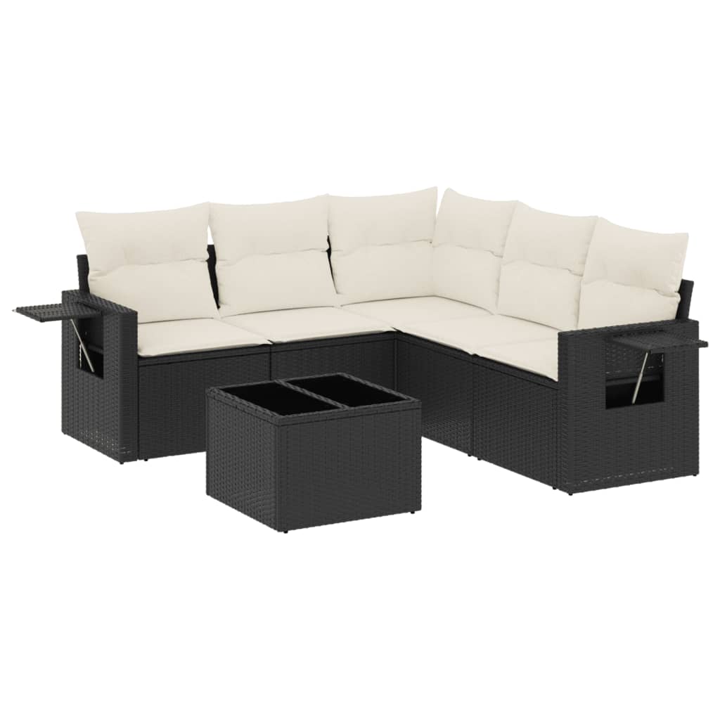 Garden Sofa Set Black, Cream White