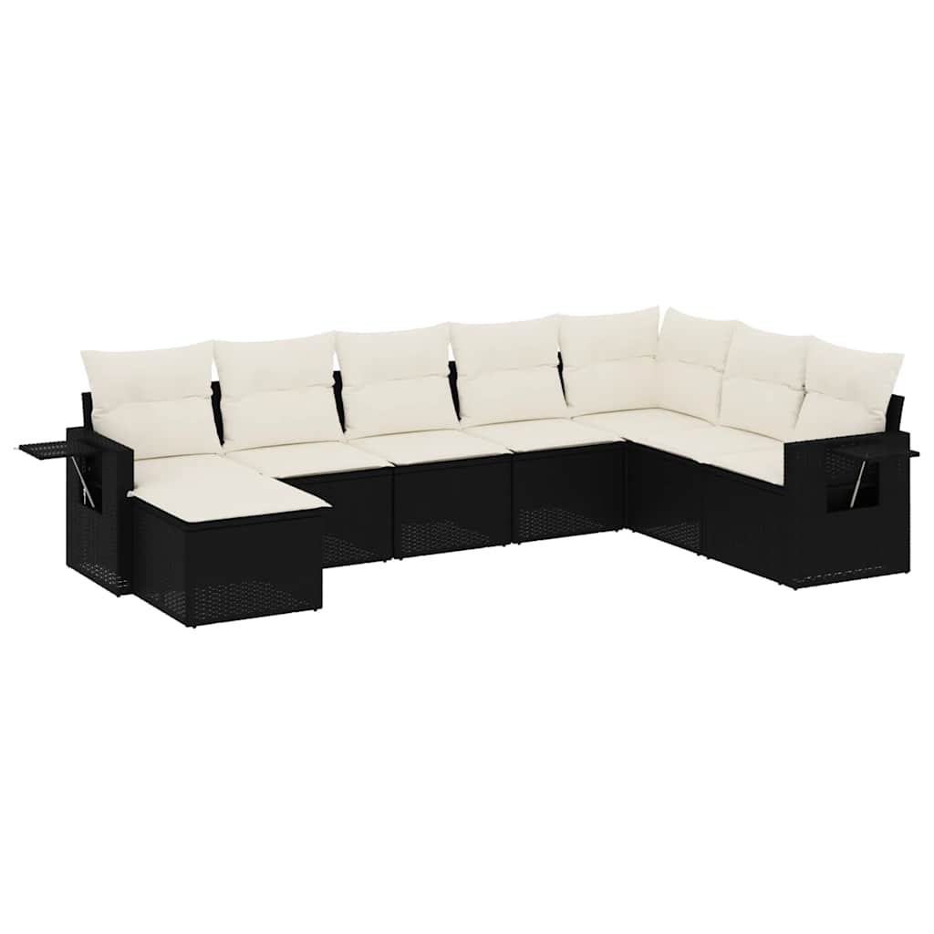 Garden Sofa Set Black, Cream white