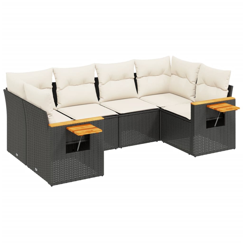Garden Sofa Set Black, Cream White