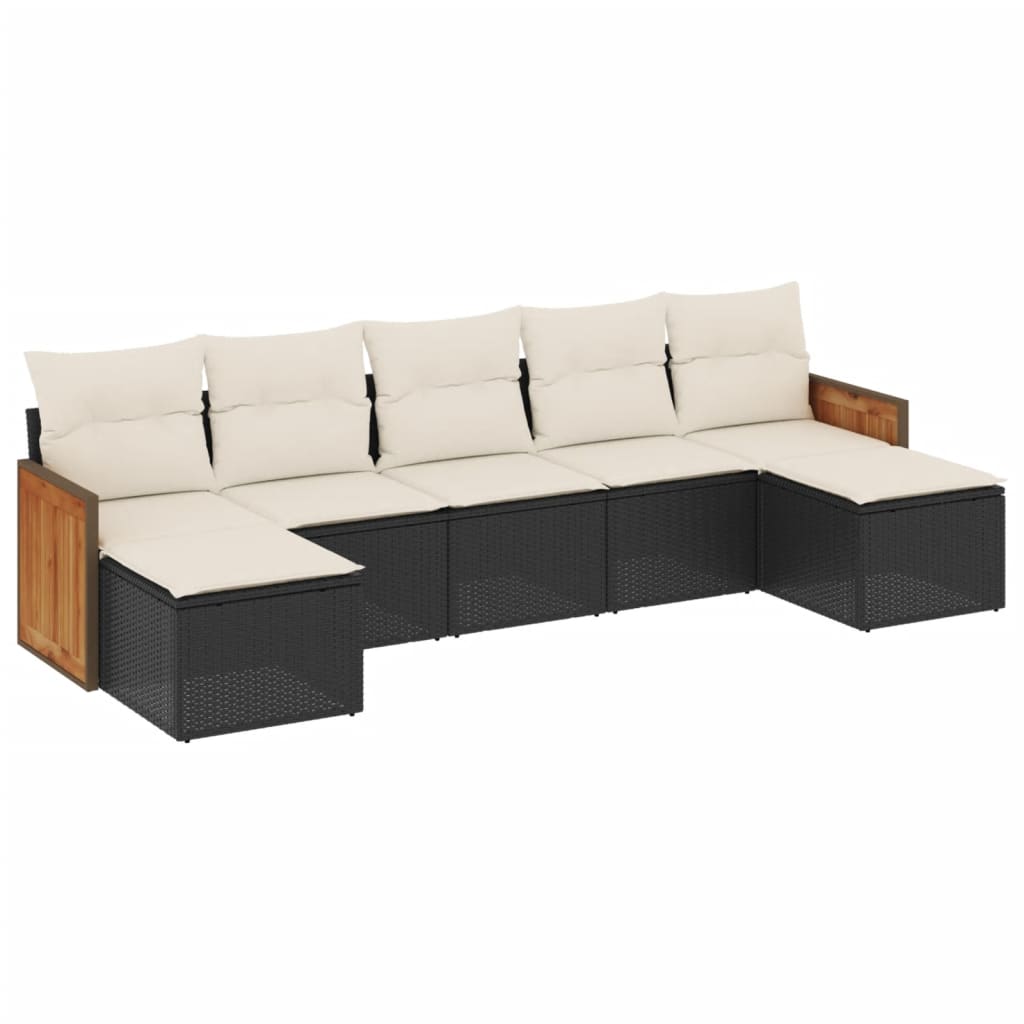 Garden Sofa Set Black, Cream White