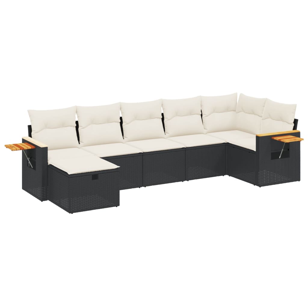 Garden Sofa Set Black, Cream White