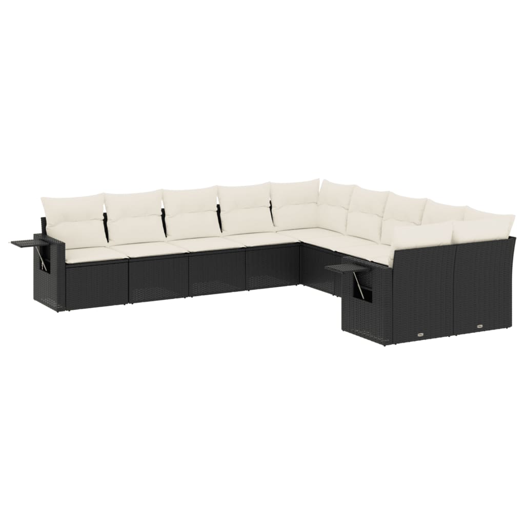 Garden Sofa Set Black, Cream White