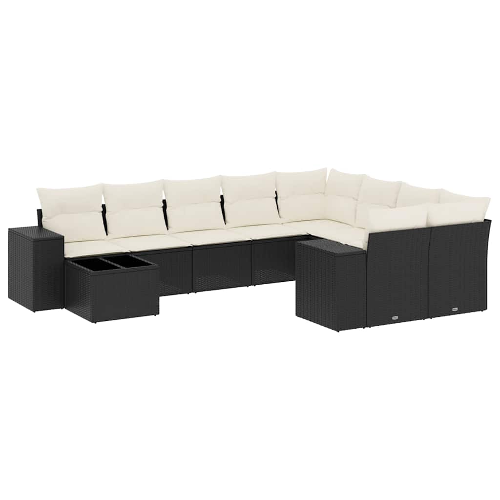 Garden Sofa Set Black, Cream White