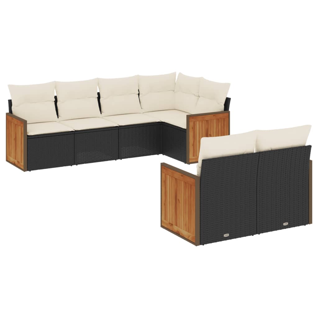 Garden Sofa Set Black, Cream White