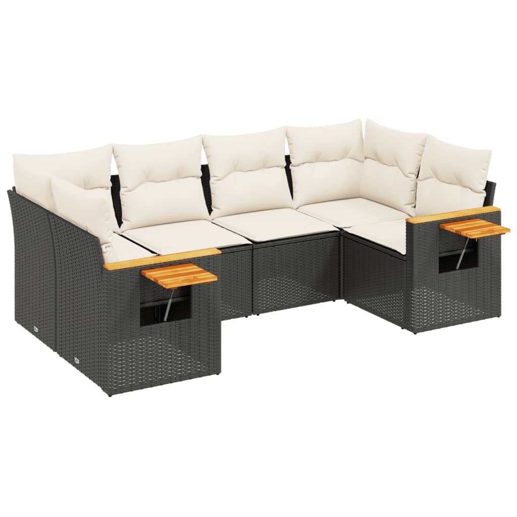 Garden Sofa Set Black, Cream White