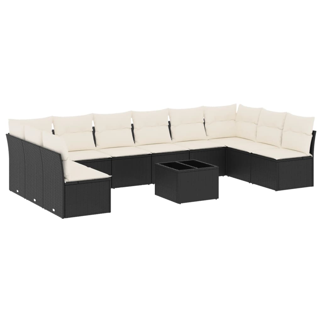Garden Sofa Set Black, Cream White