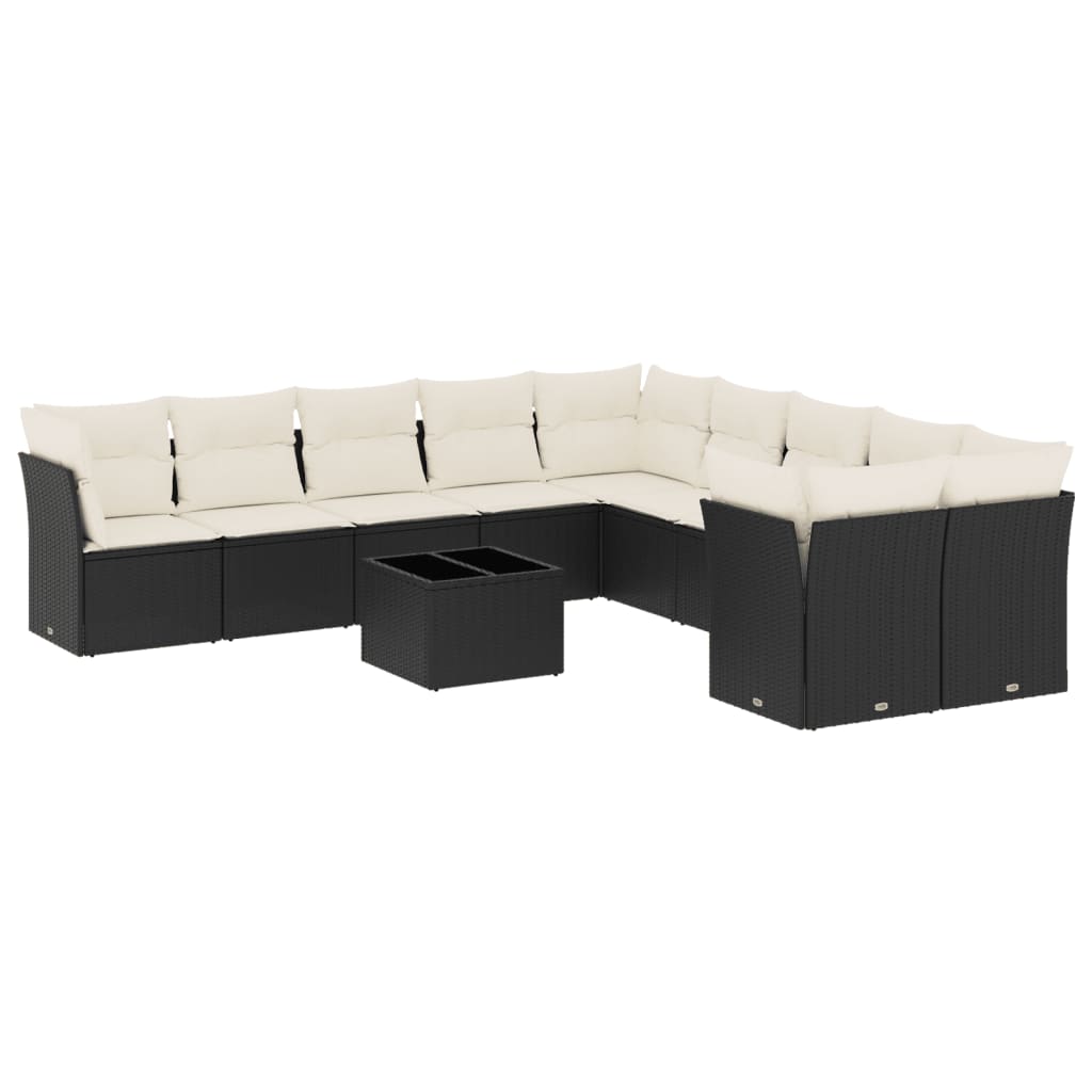 Garden Sofa Set Black, Cream White
