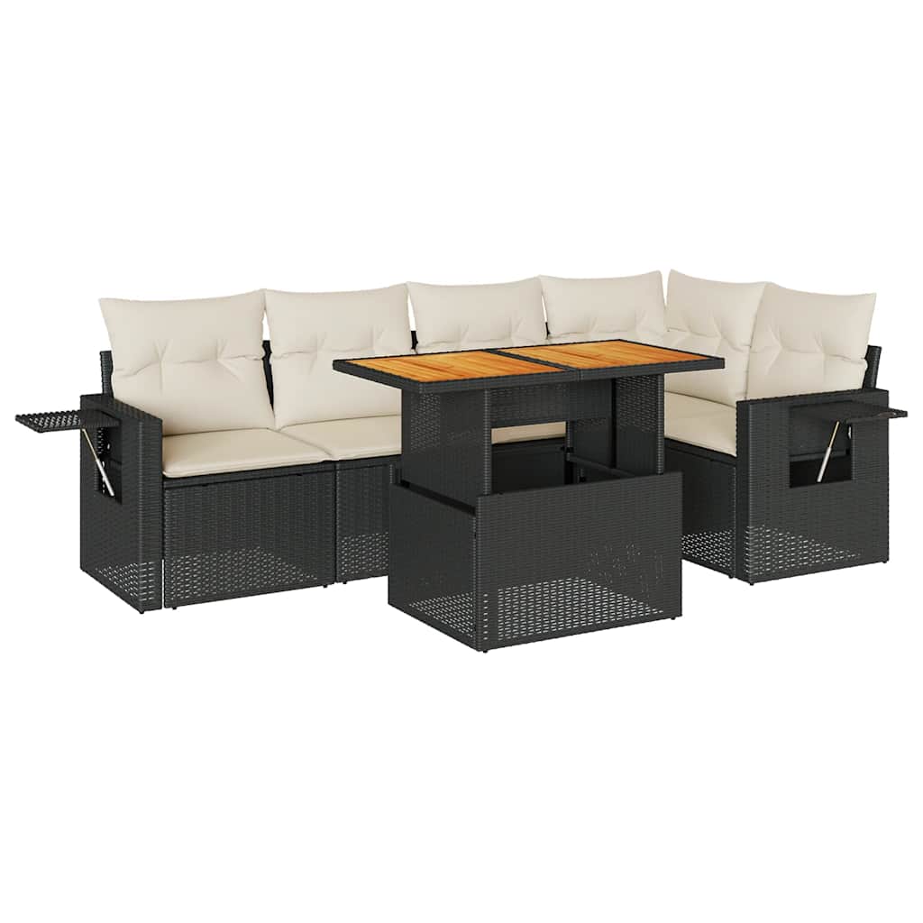 Garden Sofa Set Black, Cream white