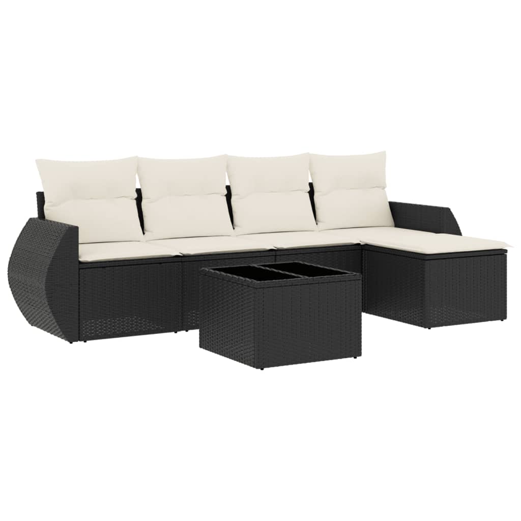 Garden Sofa Set Black, Cream white