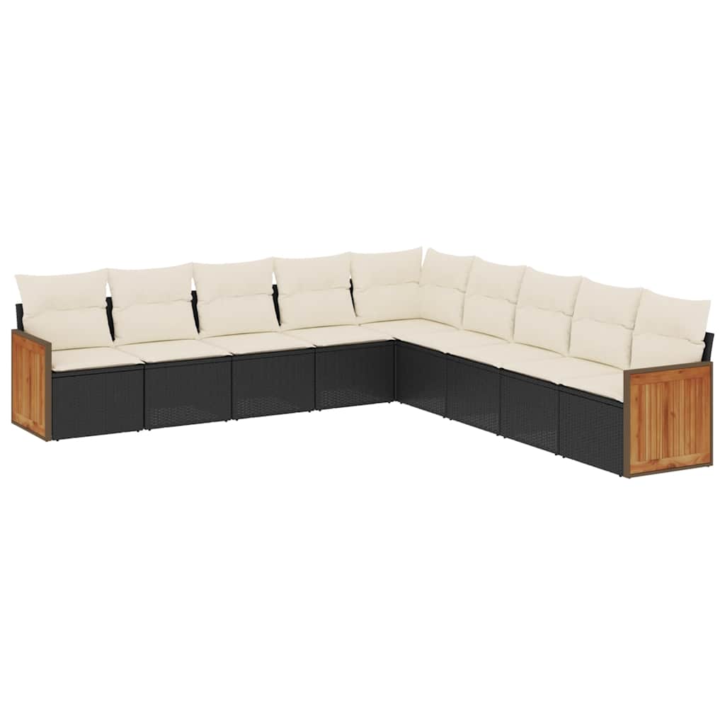Garden Sofa Set Black, Cream White