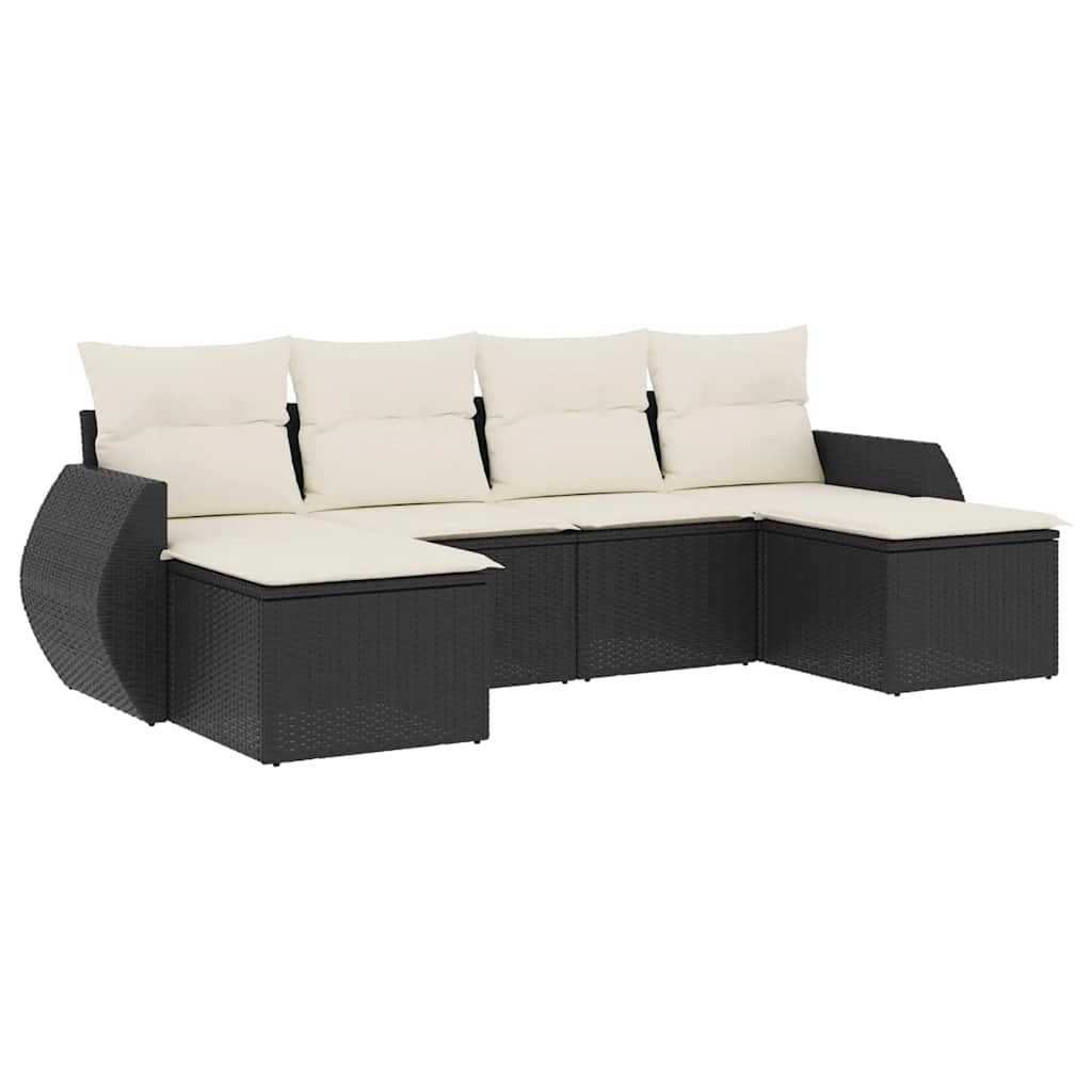 Garden Sofa Set Black, Cream White