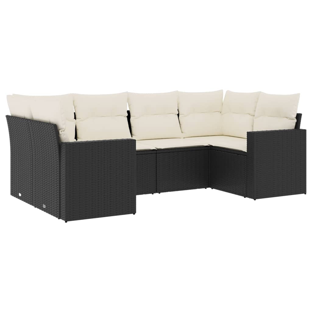 Garden Sofa Set Black, Cream White