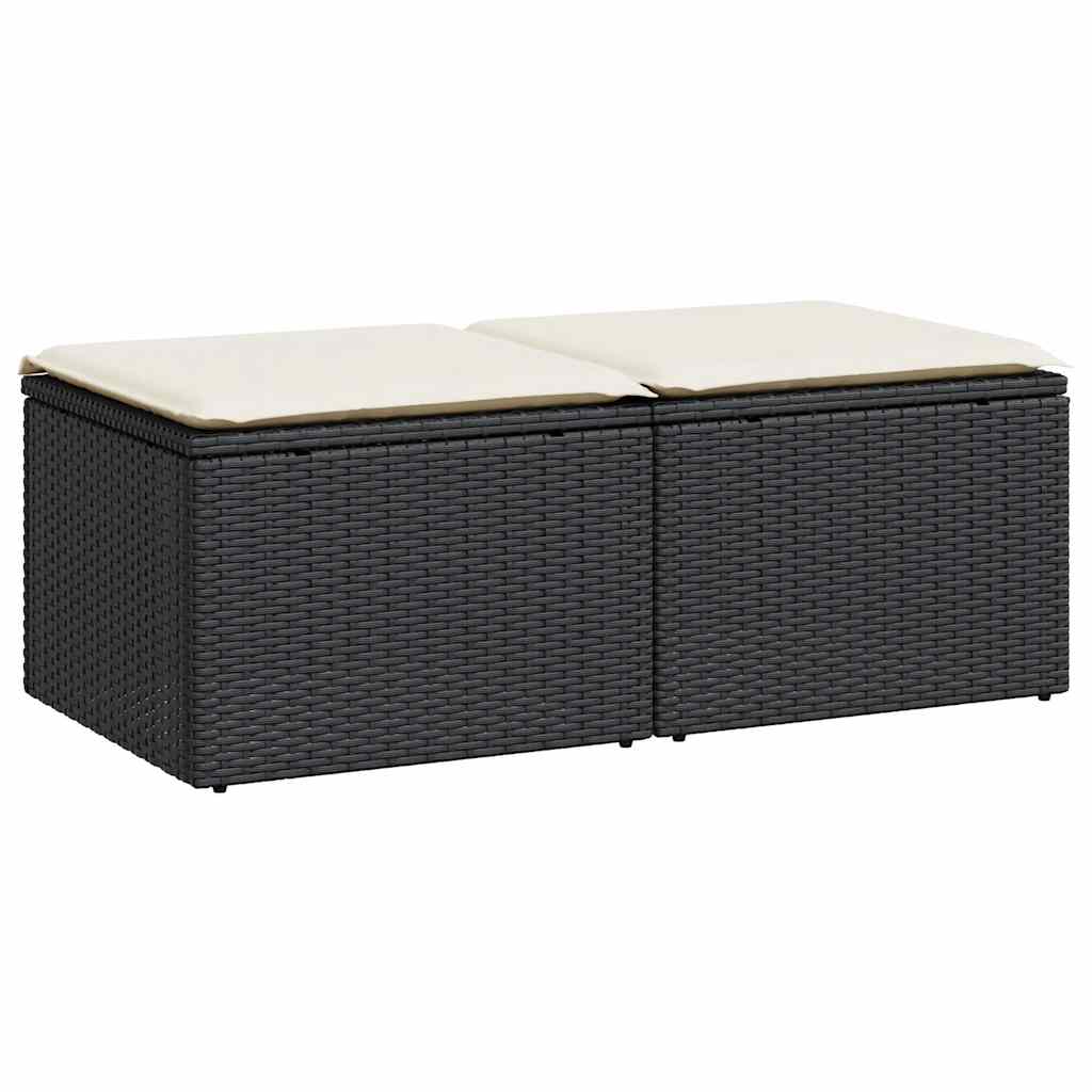 Garden Sofa Set Black, Cream White