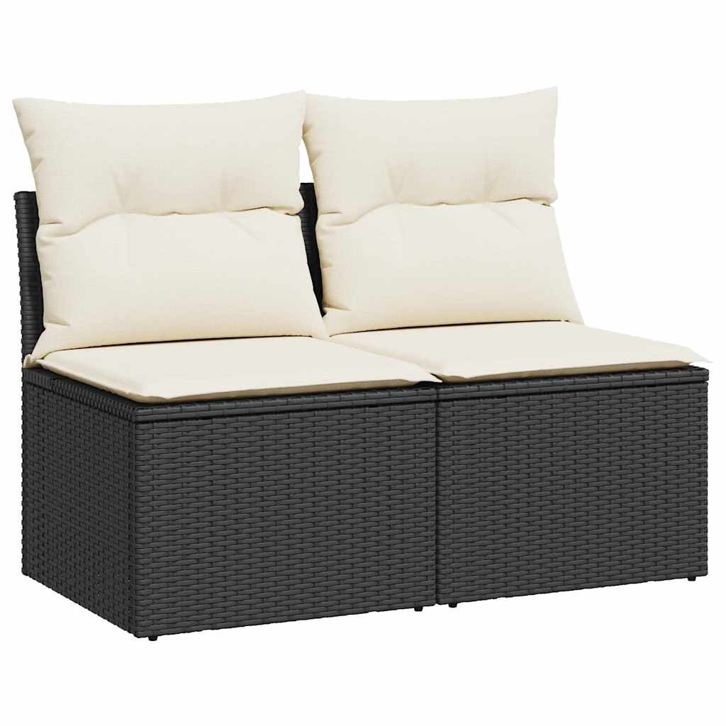 Garden Sofa Set Black, Cream White