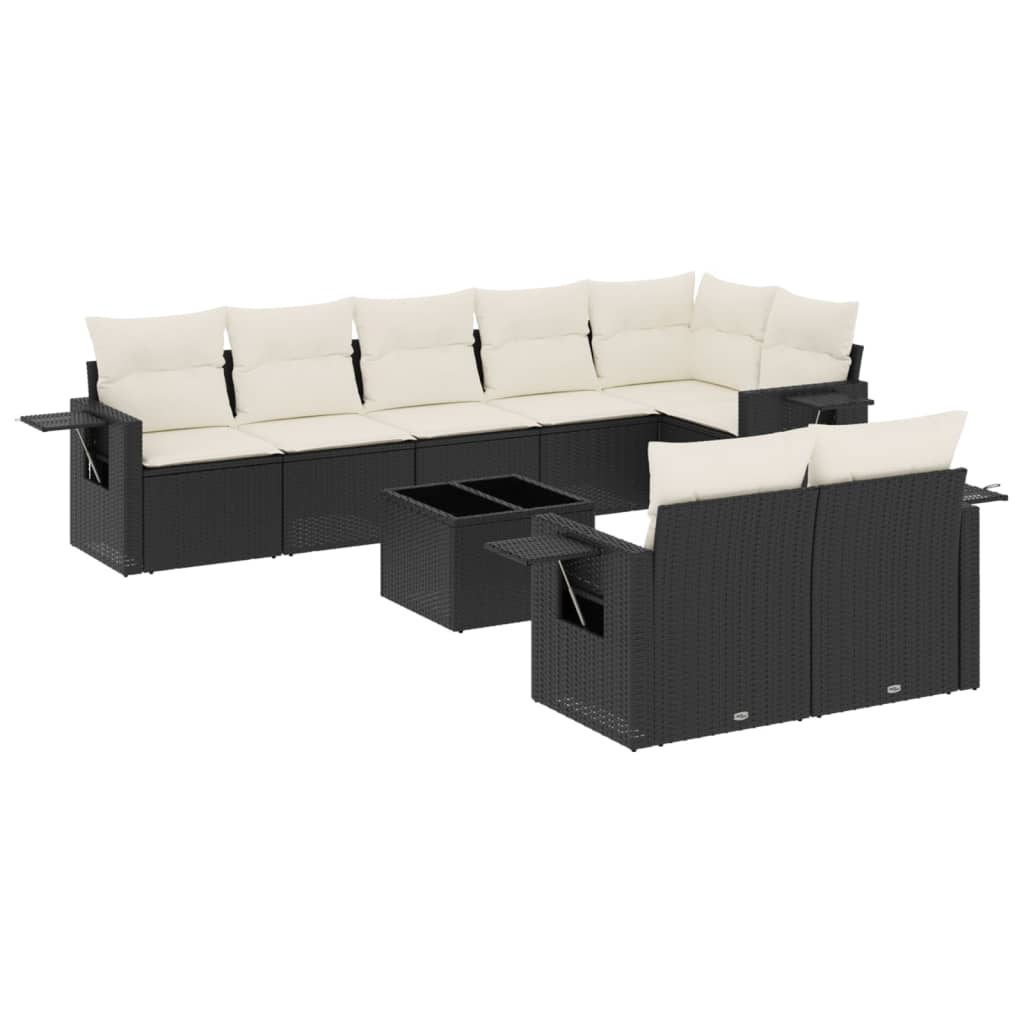 Garden Sofa Set Black, Cream White