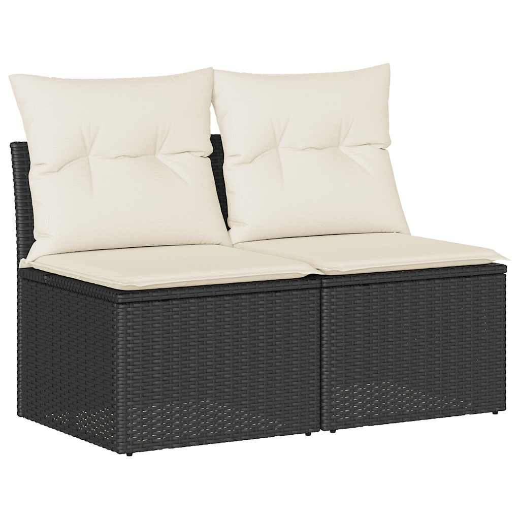 Garden Sofa Set Black, Cream White