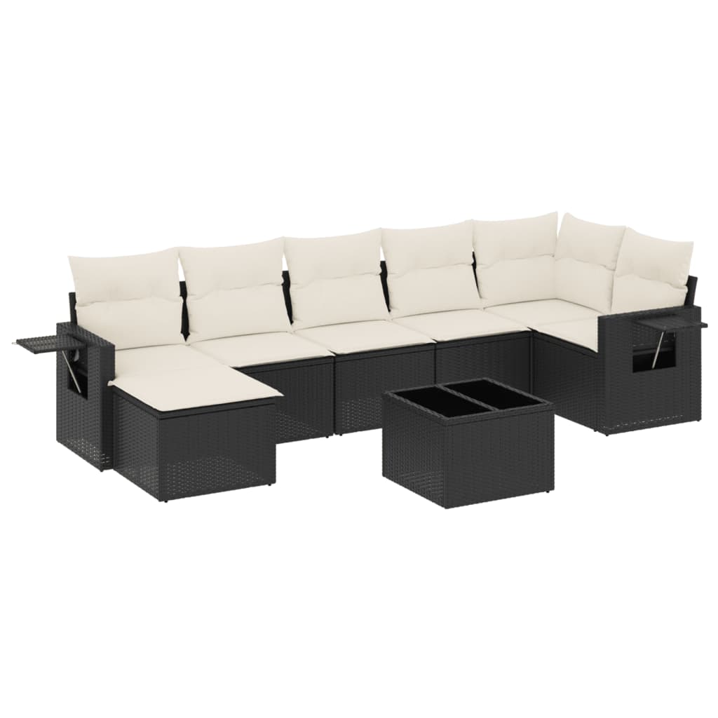 Garden Sofa Set Black, Cream White