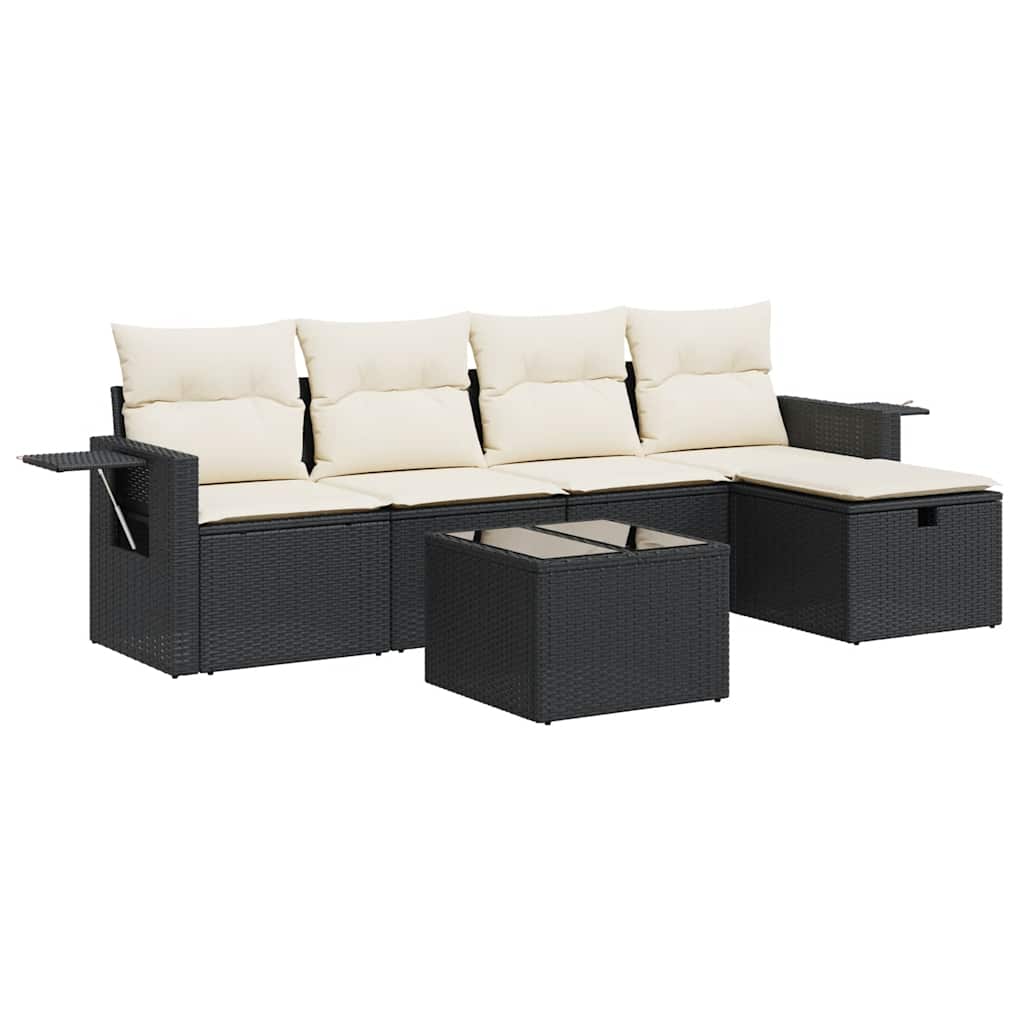 Garden Sofa Set Black, Cream White