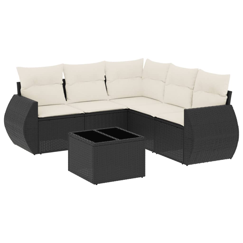 Garden Sofa Set Black, Cream White