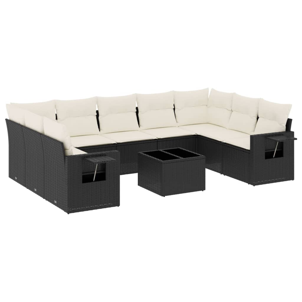 Garden Sofa Set Black, Cream White
