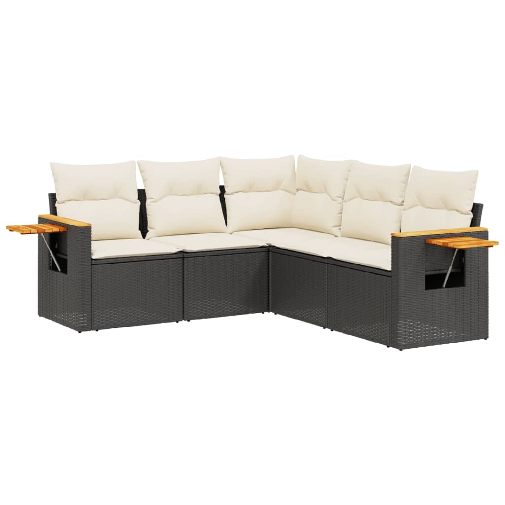 Garden Sofa Set Black, Cream White