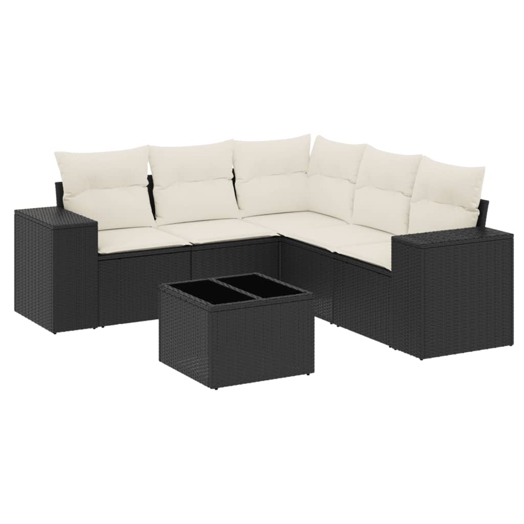 Garden Sofa Set Black, Cream White