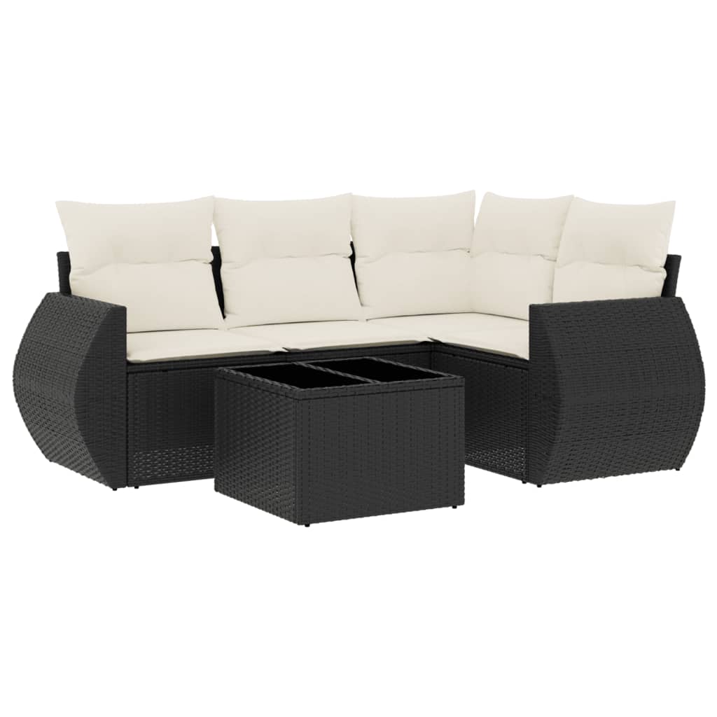 Garden Sofa Set Black, Cream White