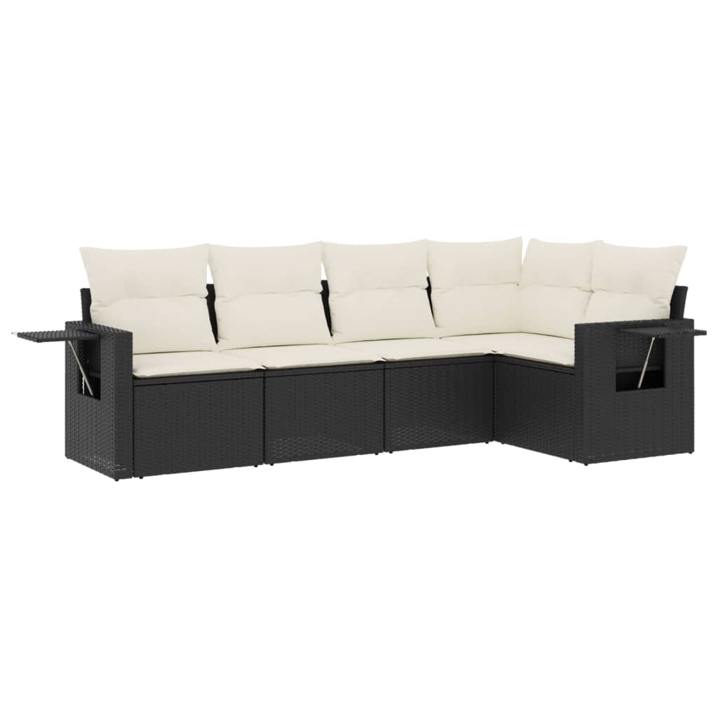 Garden Sofa Set Black, Cream White