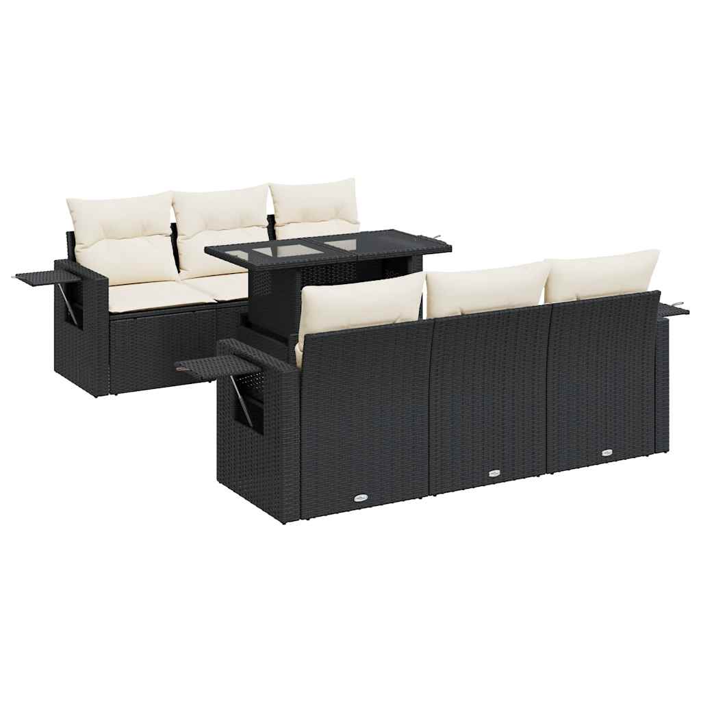 Garden Sofa Set Black, Cream White