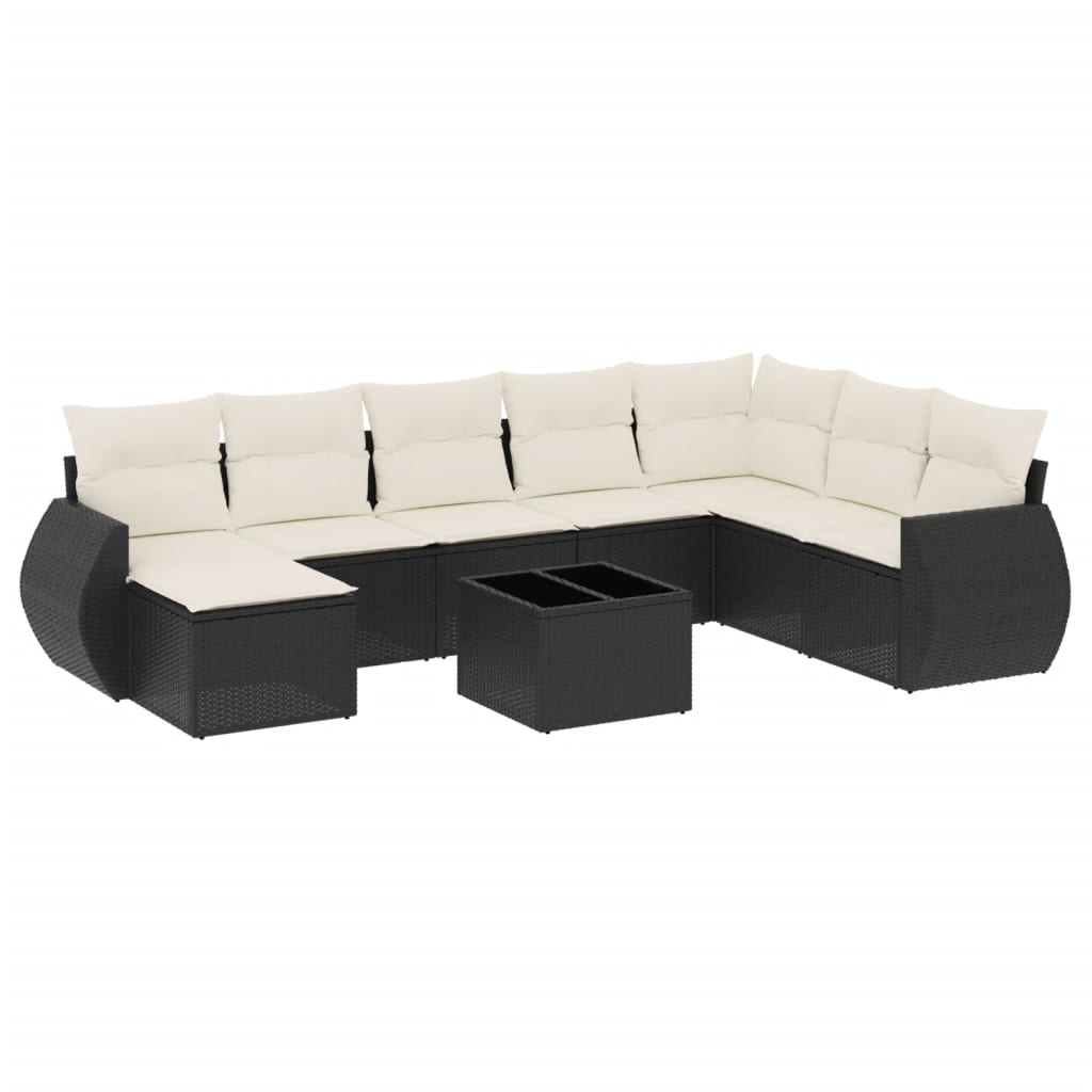 Garden Sofa Set Black, Cream White