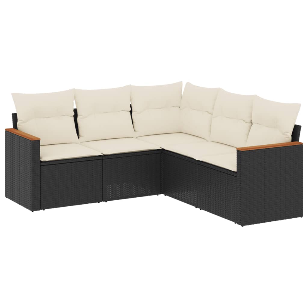 Garden Sofa Set Black, Cream White