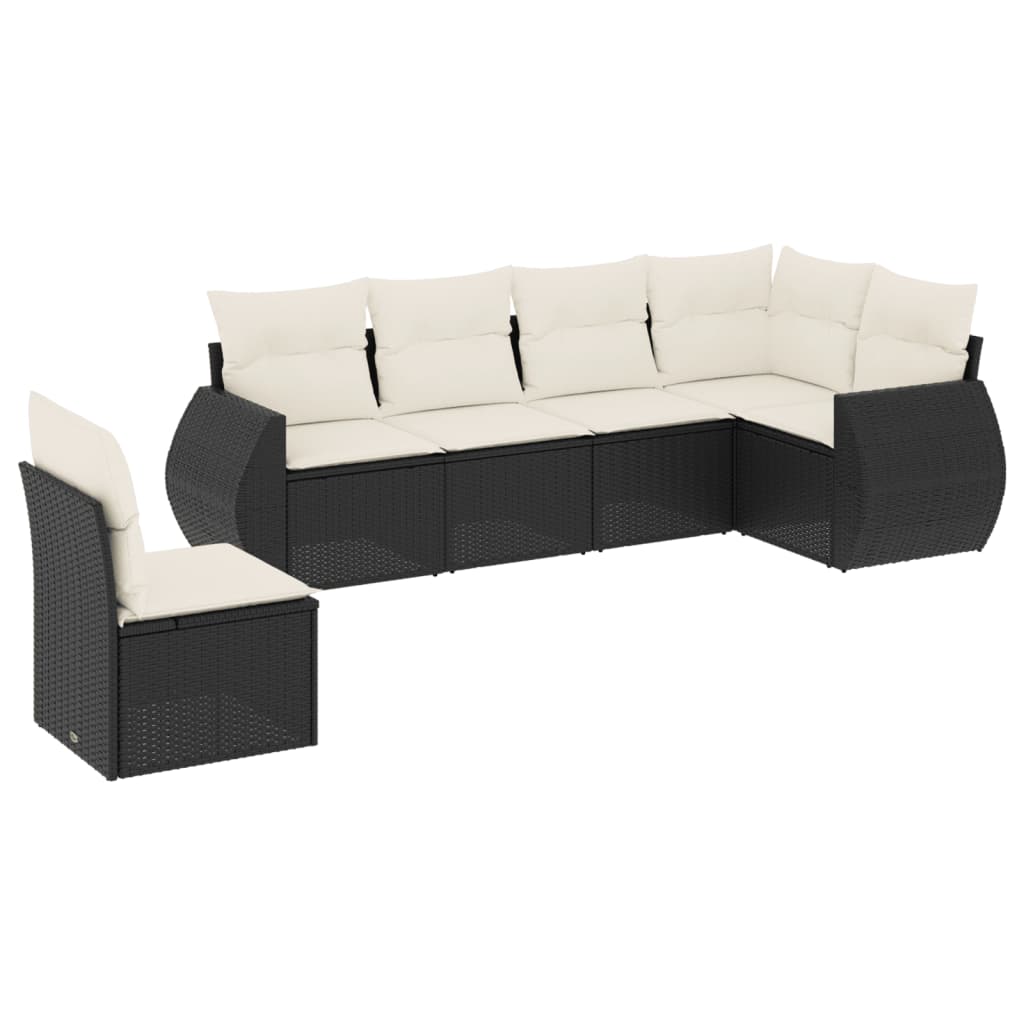 Garden Sofa Set Black, Cream white