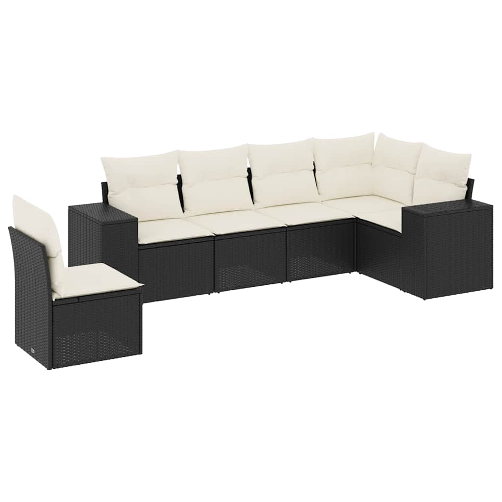 Garden Sofa Set Black, Cream White