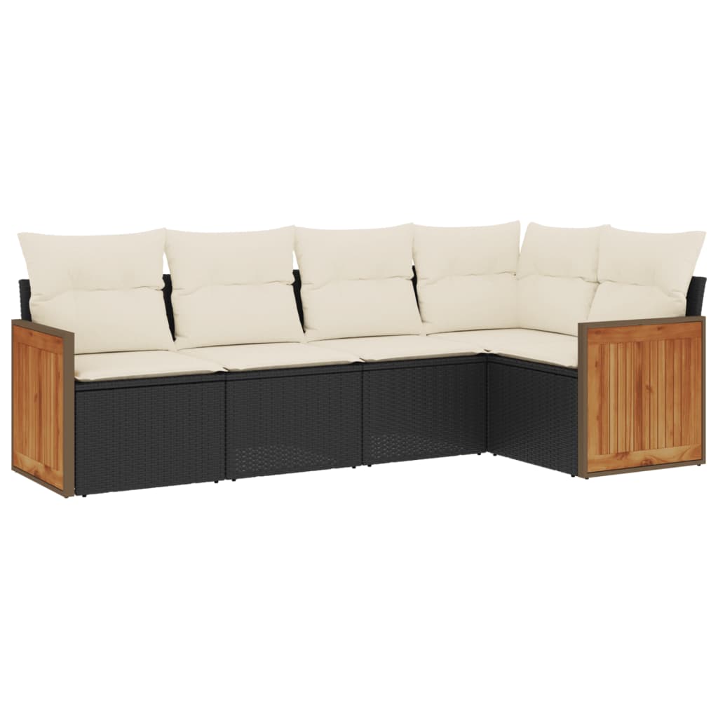 Garden Sofa Set Black, Cream White