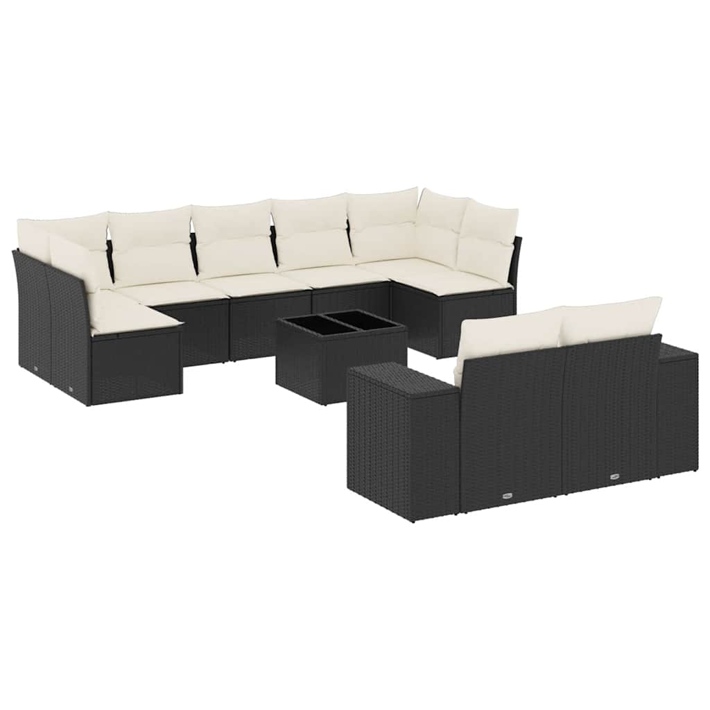 Garden Sofa Set Black, Cream White