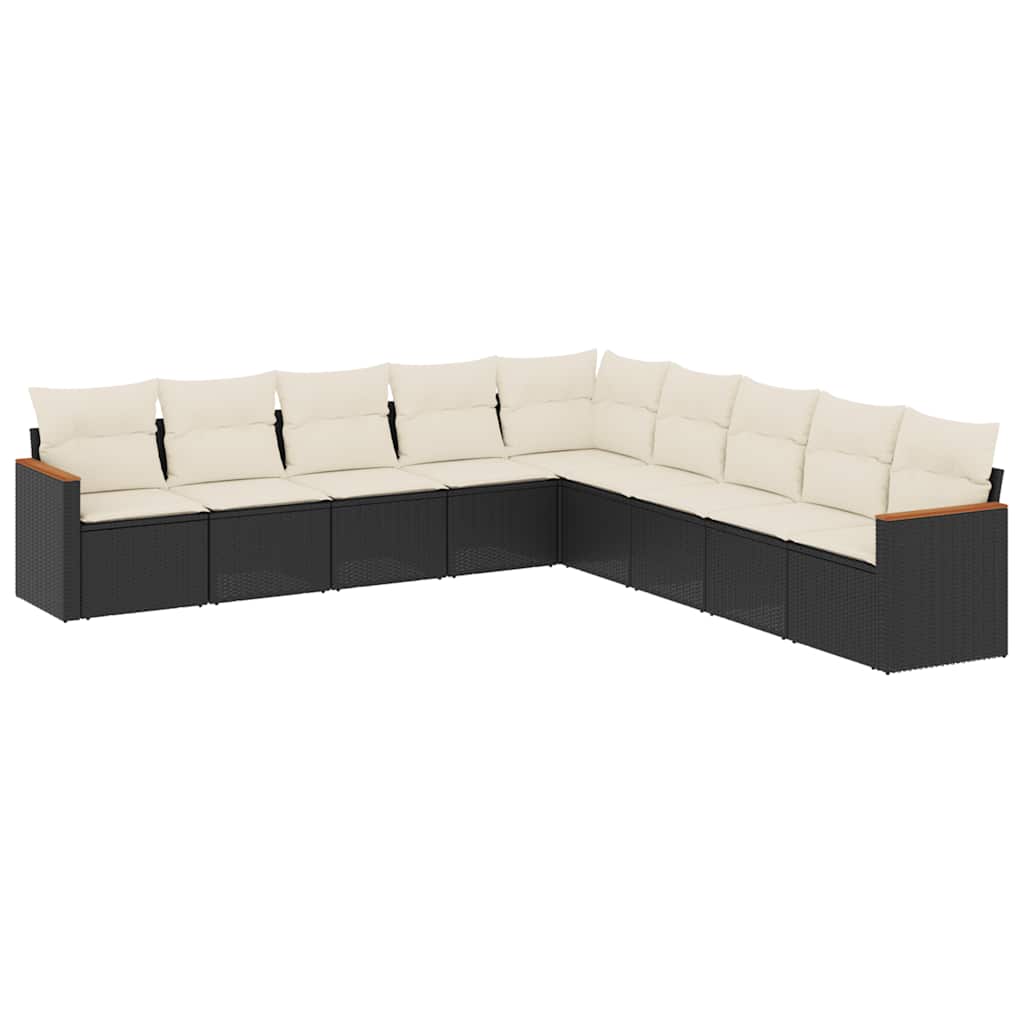 Garden Sofa Set Black, Cream White