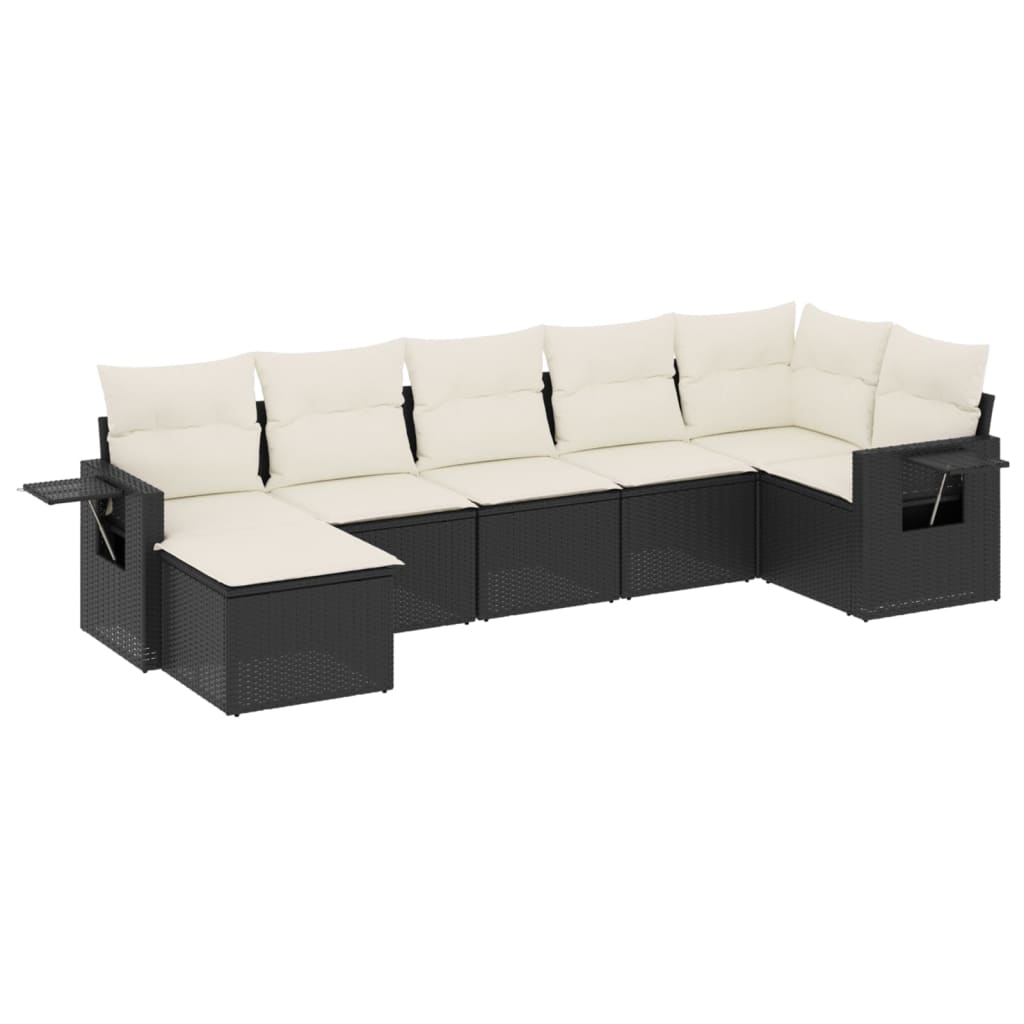Garden Sofa Set Black, Cream White
