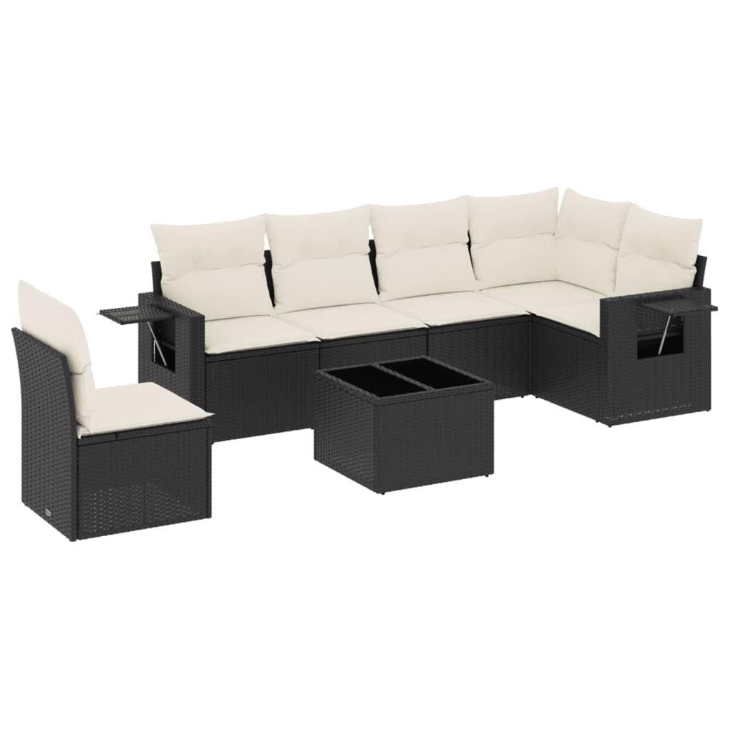 Garden Sofa Set Black, Cream White