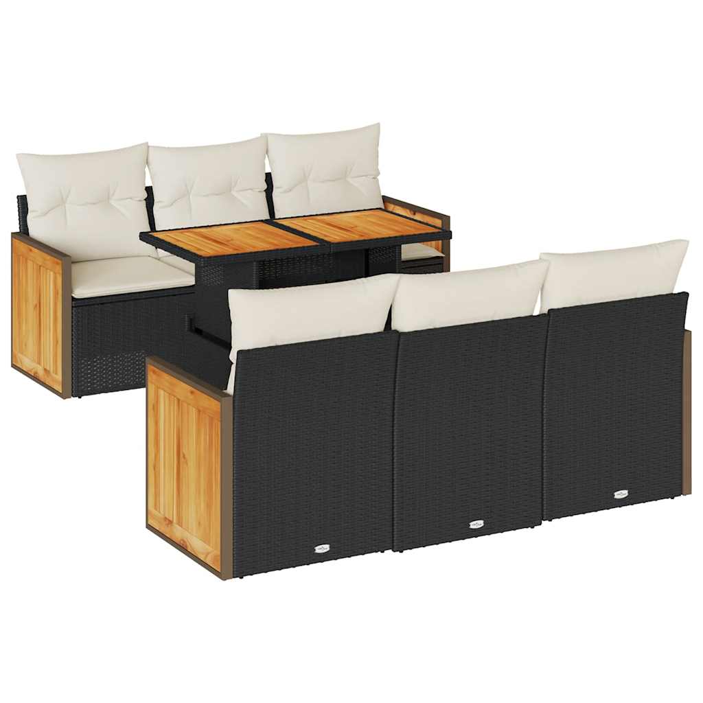 Garden Sofa Set Black, Cream White