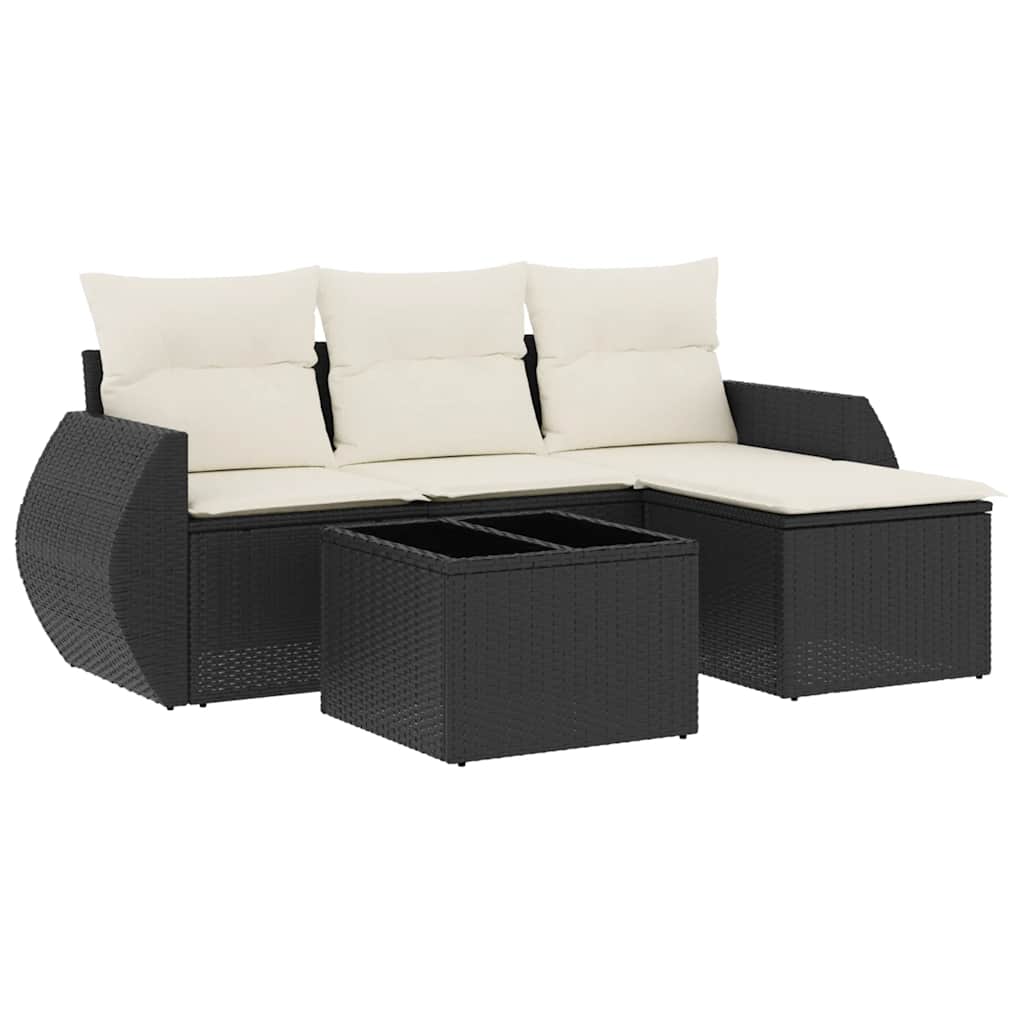 Garden Sofa Set Black, Cream White
