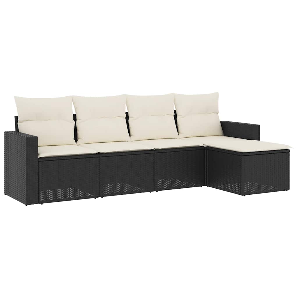 Garden Sofa Set Black, Cream White