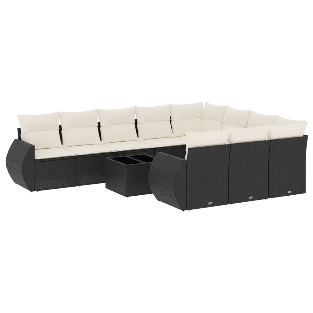 Garden Sofa Set Black, Cream White