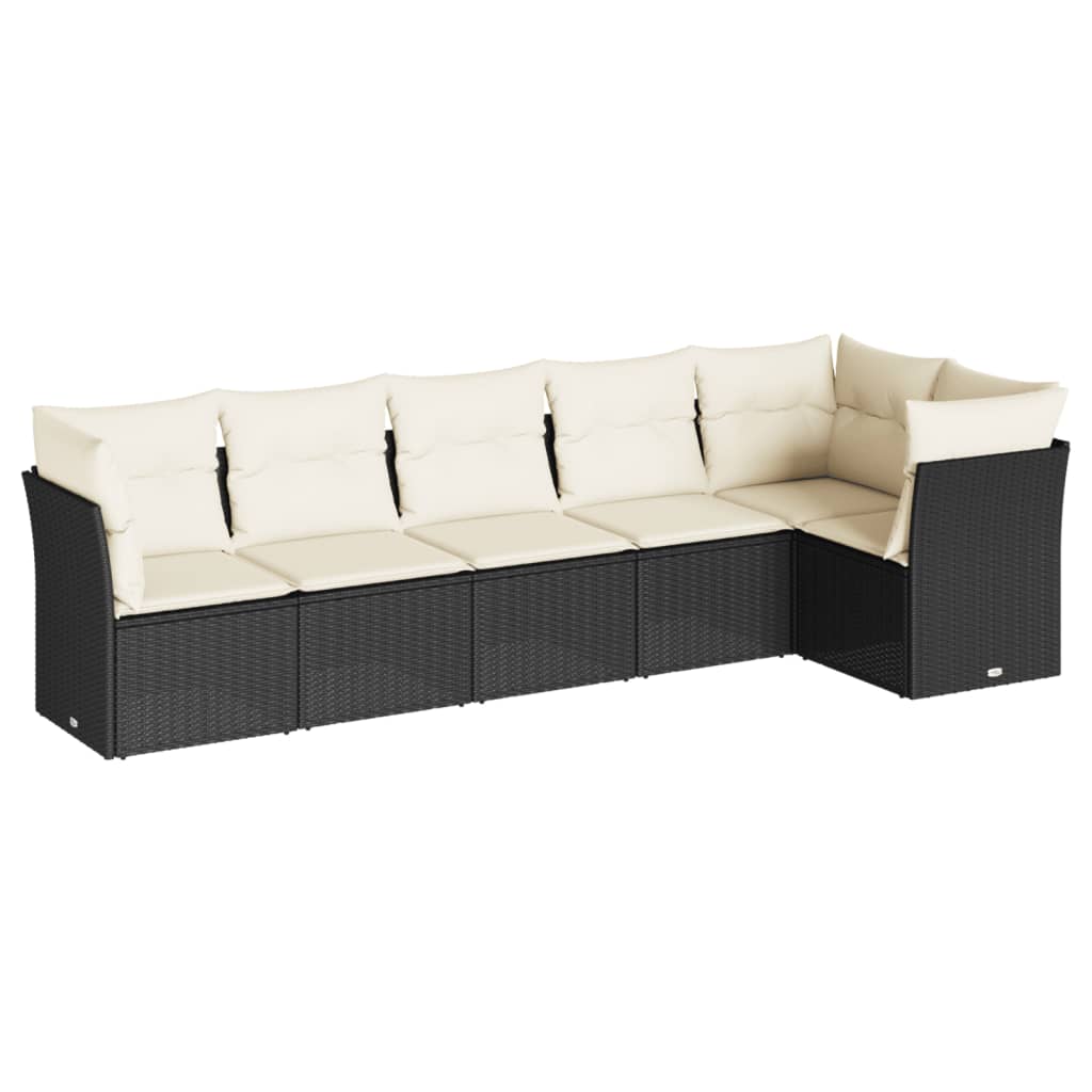 Garden Sofa Set Black, Cream White