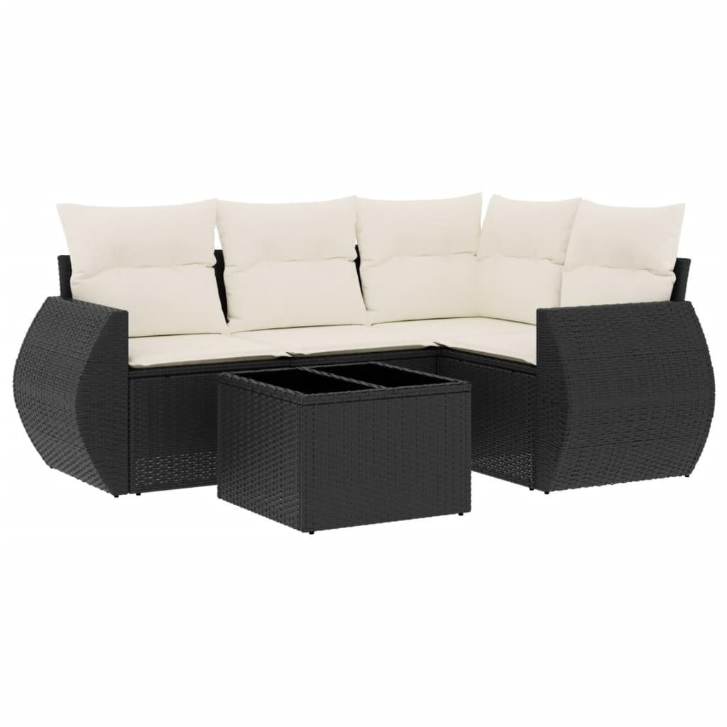 Garden Sofa Set Black, Cream White